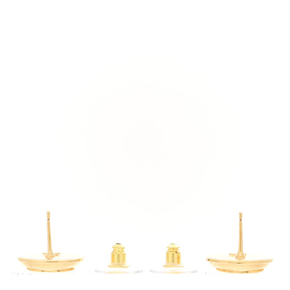 Chanel Metal Round CC Earrings Gold 3 of 4