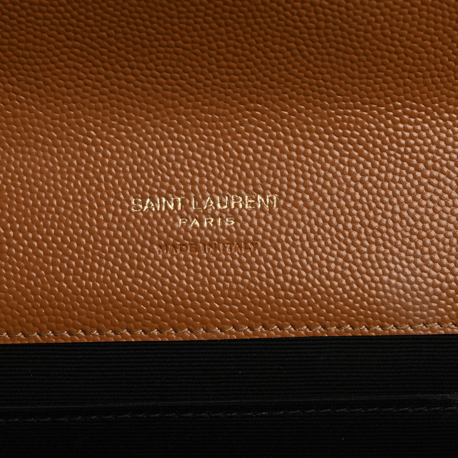 Saint Laurent Grain De Poudre Matelasse Chevron Monogram Envelope Natural Dark 6 of 10