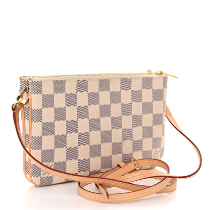 Louis Vuitton Damier Azur Double Zip Pochette 3 of 11