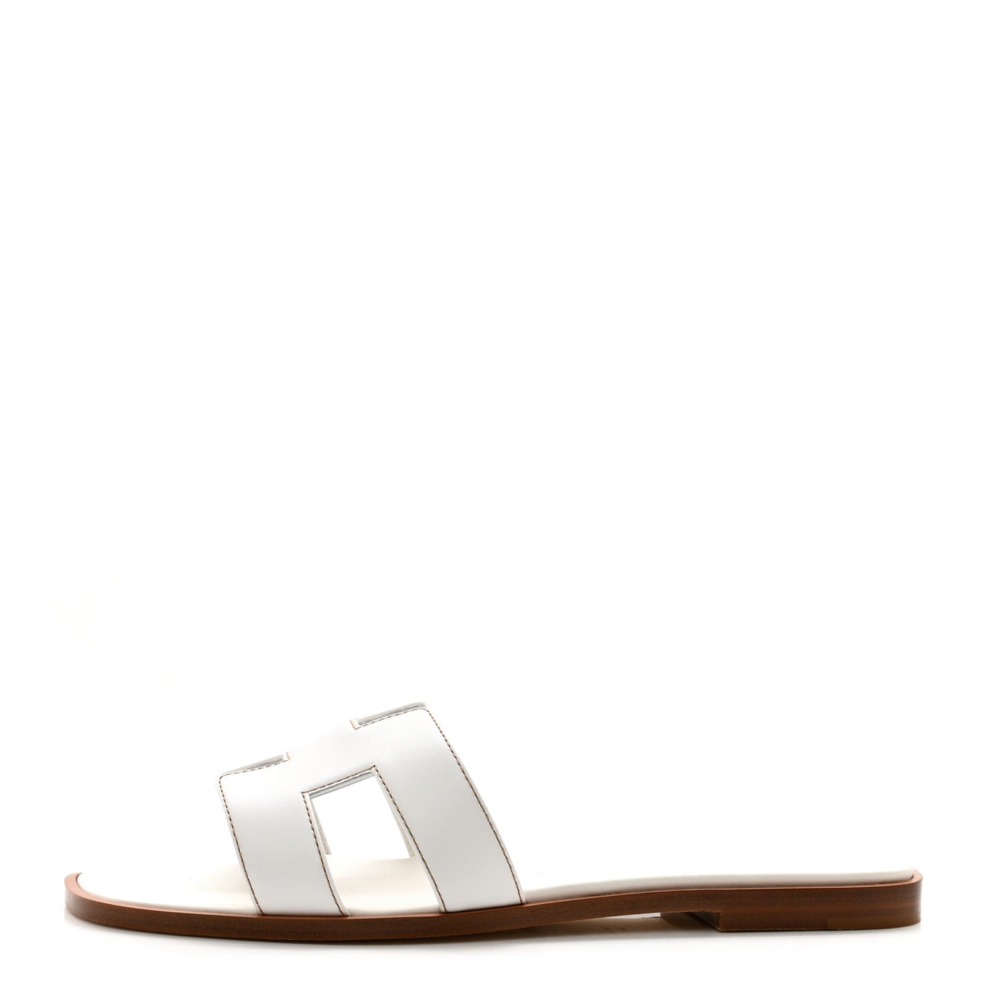Box Calfskin Oran Sandals 38 White