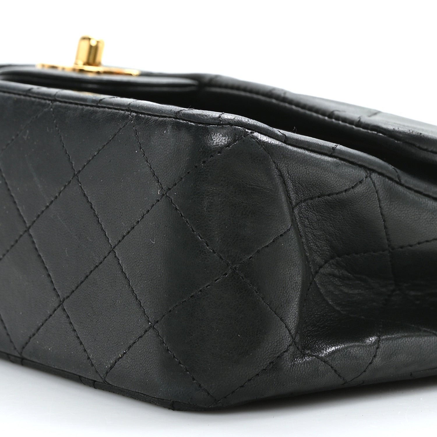 Chanel Lambskin Quilted Medium Double Flap Black 9 of 9