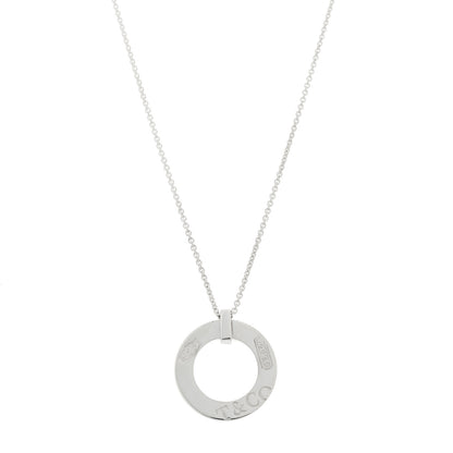 Tiffany Sterling Silver 1837 Open Circle Pendant Necklace 1 of 5