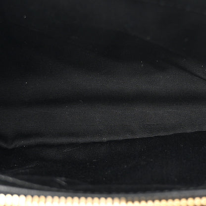Saint Laurent Sheepskin Matelasse Chevron Monogram Medium College Bag Black 5 of 14