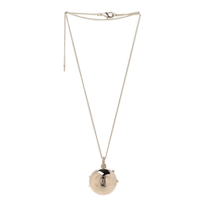 Chanel Metal CC Locket Necklace Gold 3 of 7