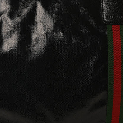 Gucci Crystal Monogram Web Large Duffle Bag Black 7 of 9