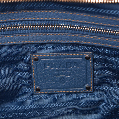 Prada Vitello Daino Dome Satchel Cobalto 6 of 15