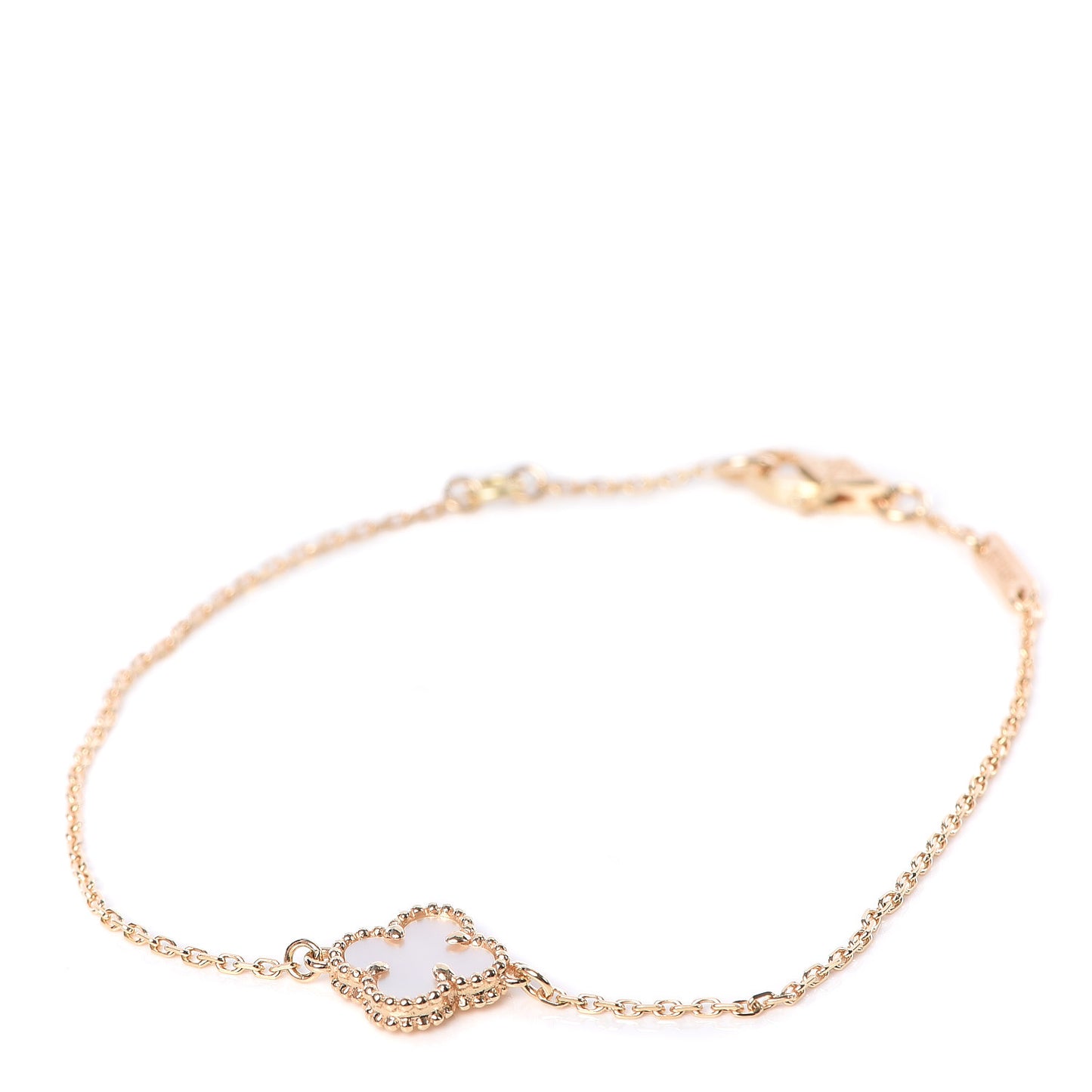 18K Yellow Gold Mother of Pearl Sweet Alhambra Bracelet