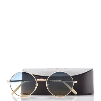 Oliver Peoples Nickol Gradient Round Sunglasses Bone Sunrise 9 of 9