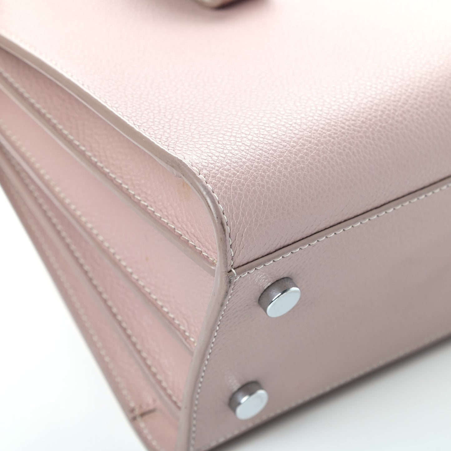 Grained Calfskin Baby Sac De Jour Antique Rose
