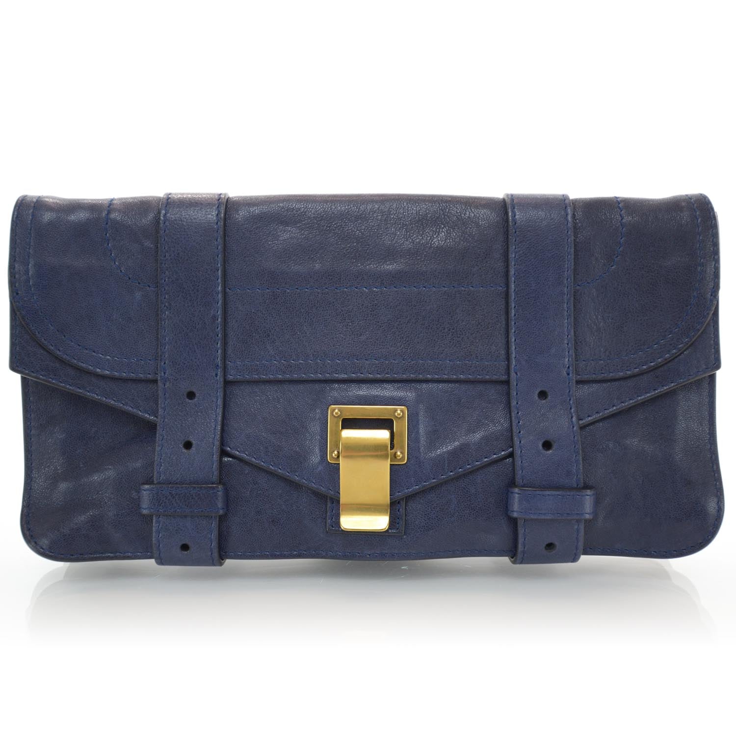 Proenza Schouler Leather PS1 Pochette Clutch Midnight 1 of 8