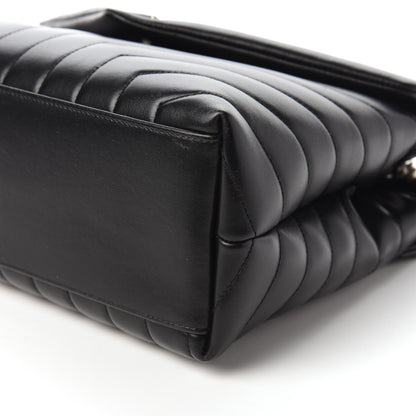 Saint Laurent Calfskin Y Quilted Monogram Medium Loulou Chain Satchel Black 7 of 9