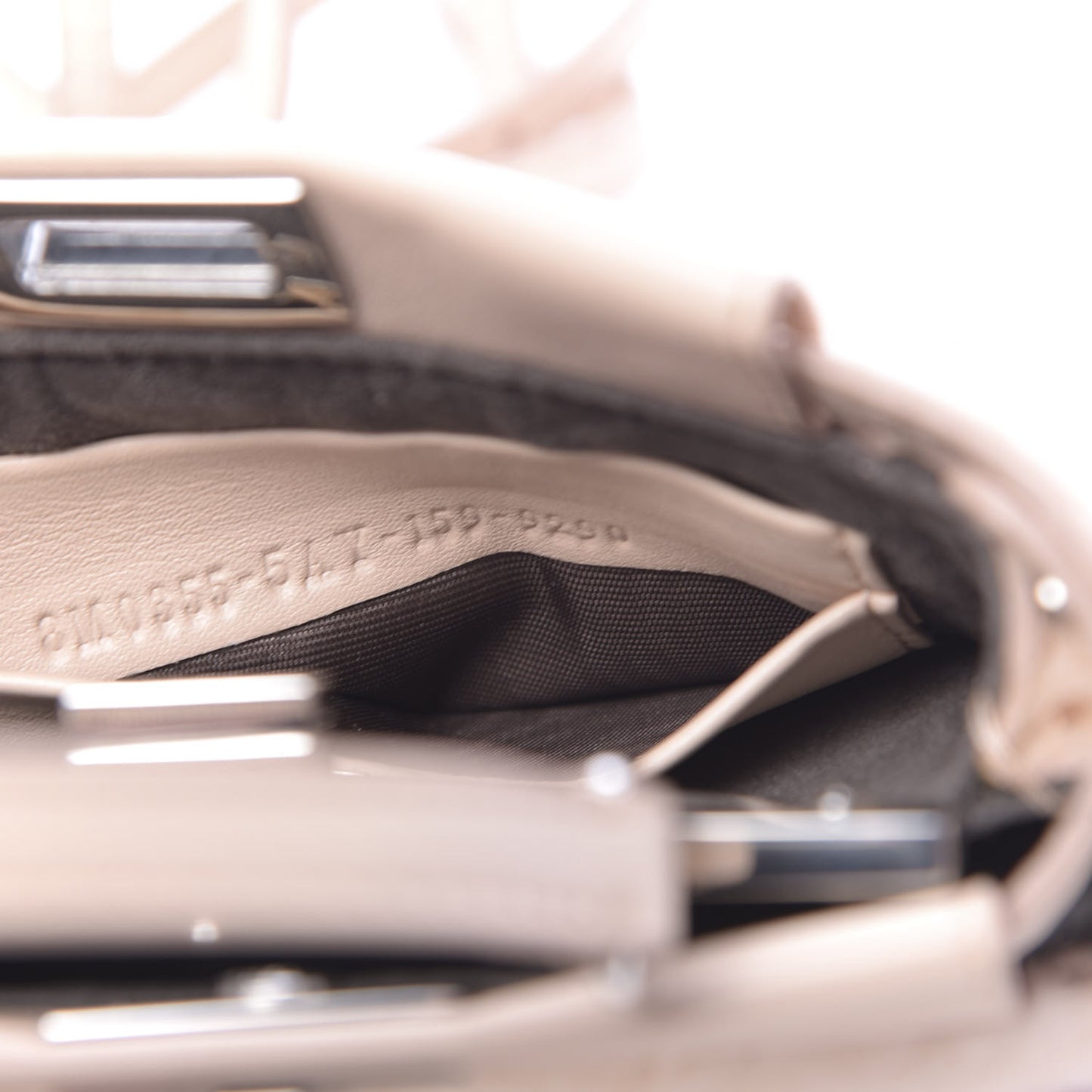 Shearling Shiny Nappa Micro Peekaboo Iconic Satchel Light Rose