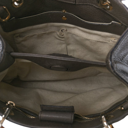 Gucci Calfskin Small Bamboo Shopper Tote Grey Field 6 of 16