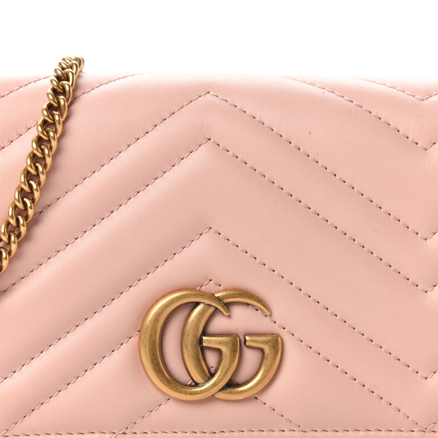 Gucci Calfskin Matelasse GG Marmont Mini Bag Perfect Pink 9 of 9