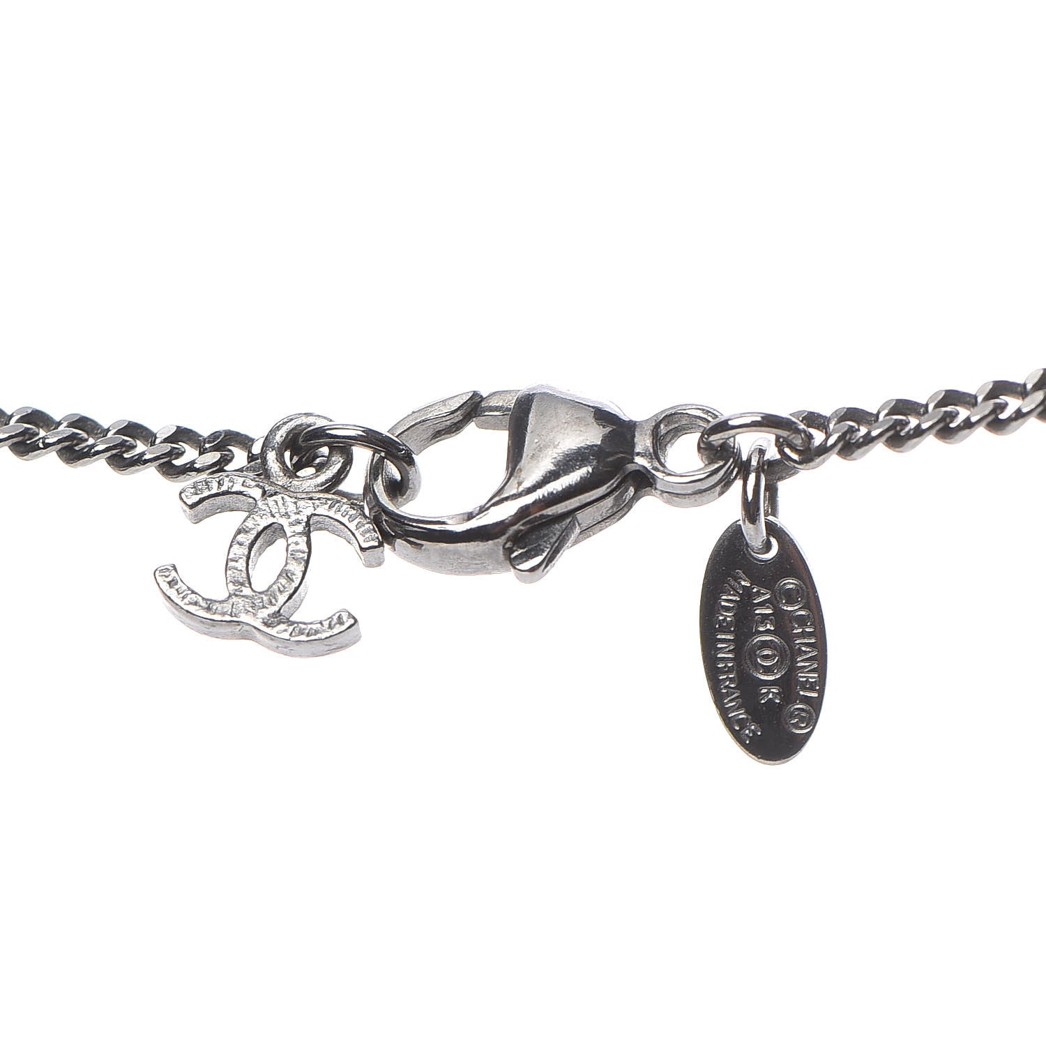 Chanel Ruthenium Crystal CC Necklace 4 of 5