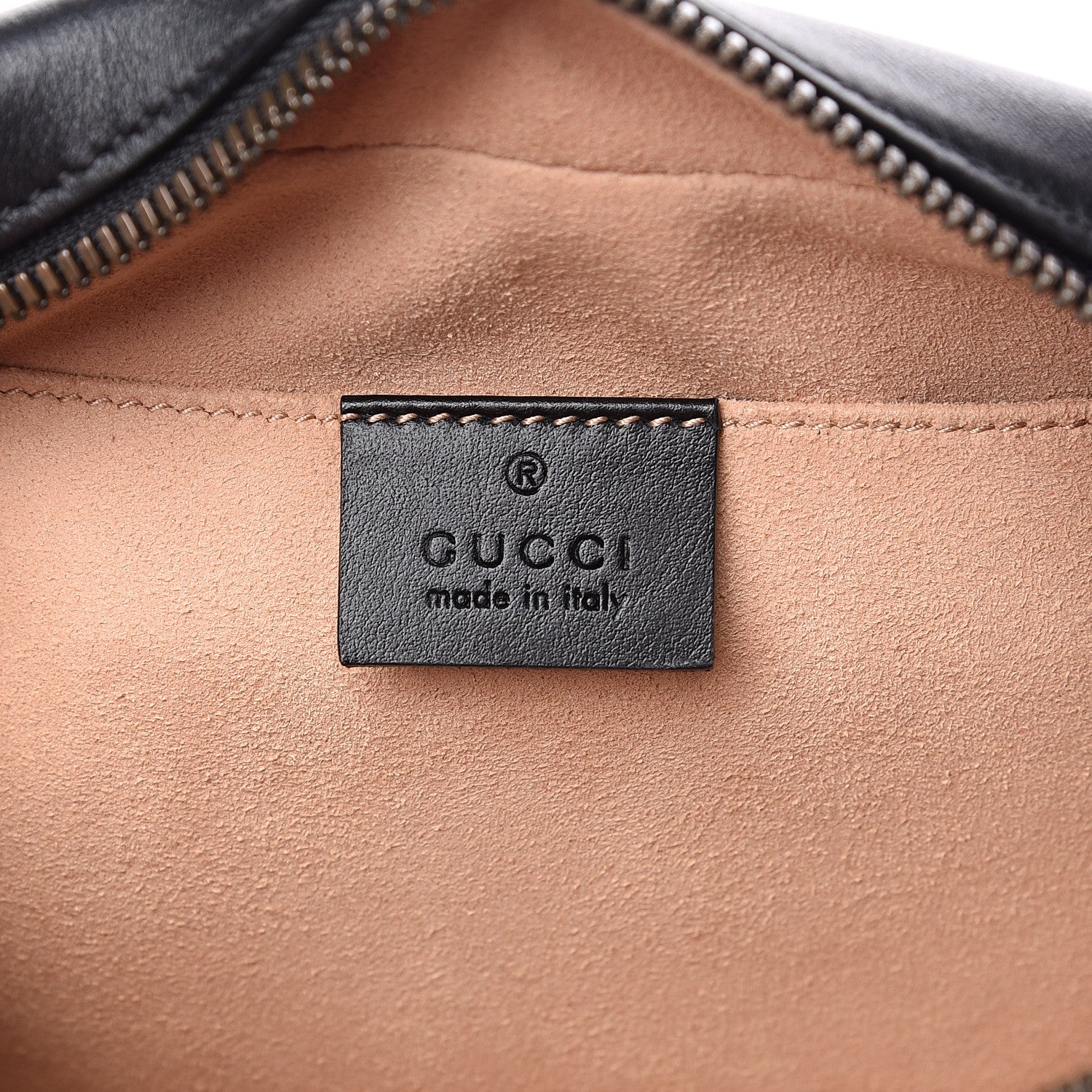Gucci Calfskin Matelasse Small GG Marmont Chain Shoulder Bag Black 5 of 9