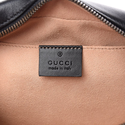 Gucci Calfskin Matelasse Small GG Marmont Chain Shoulder Bag Black 5 of 9
