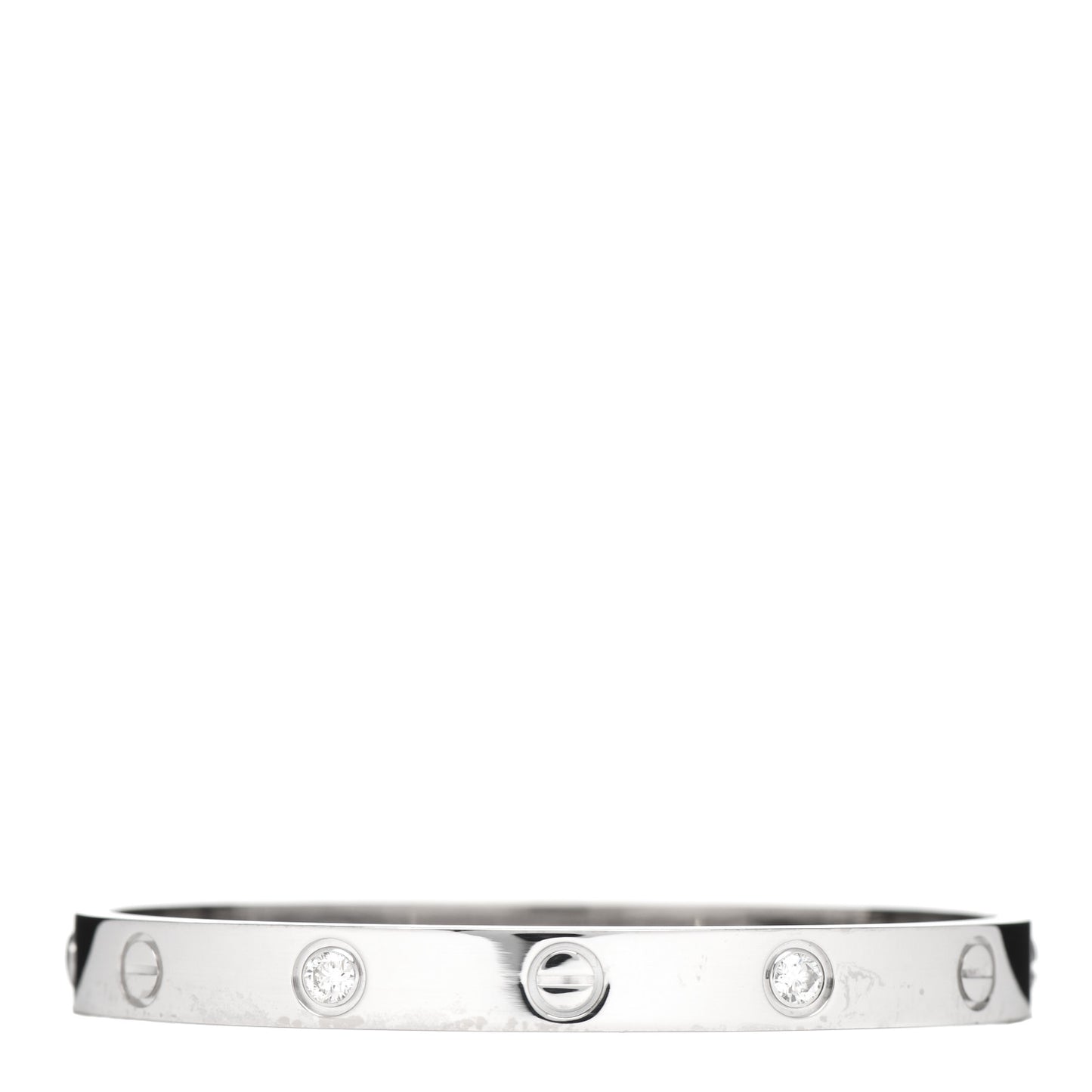 18K White Gold 4 Diamond LOVE Bracelet 16