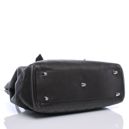 Christian Dior Leather Cannage Stitched Tote Dark Brown 4 of 7