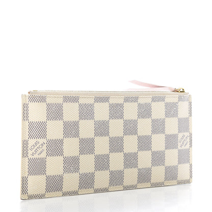 Louis Vuitton Damier Azur Felicie Chain Wallet Zippered Insert Rose Ballerine 3 of 8