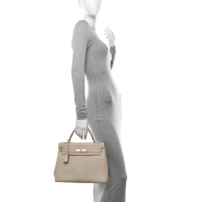 Hermes Togo Kelly Retourne 32 Craie 2 of 26