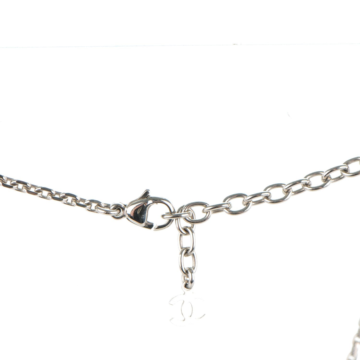 Chanel Crystal CC Square Pendant Necklace 4 of 5