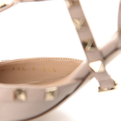 Valentino Garavani Patent Nappa Rockstud Ankle Strap 65mm Pumps 37.5 Poudre 9 of 9