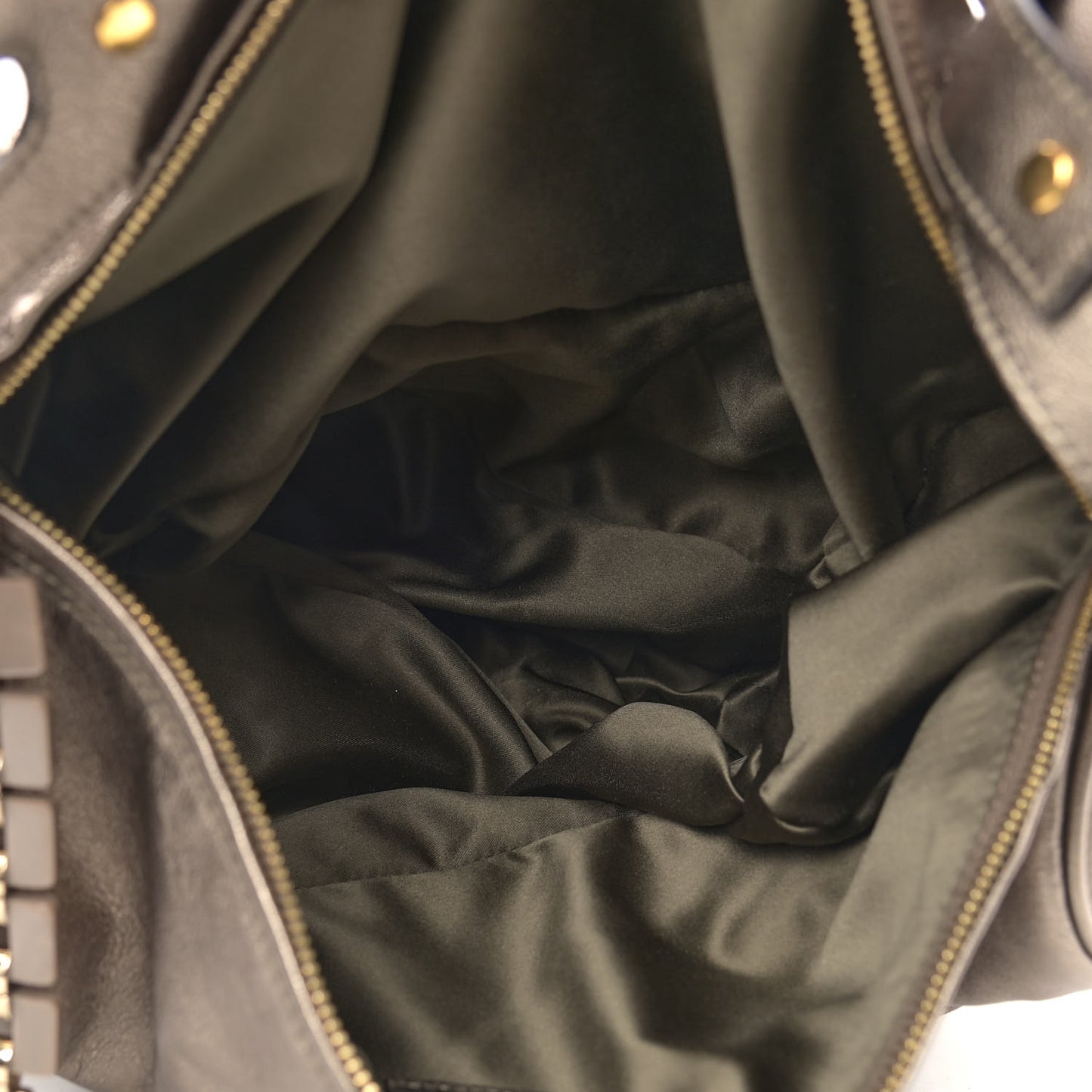 Metallic Calfskin Resin Villa Moda Hobo Bronze