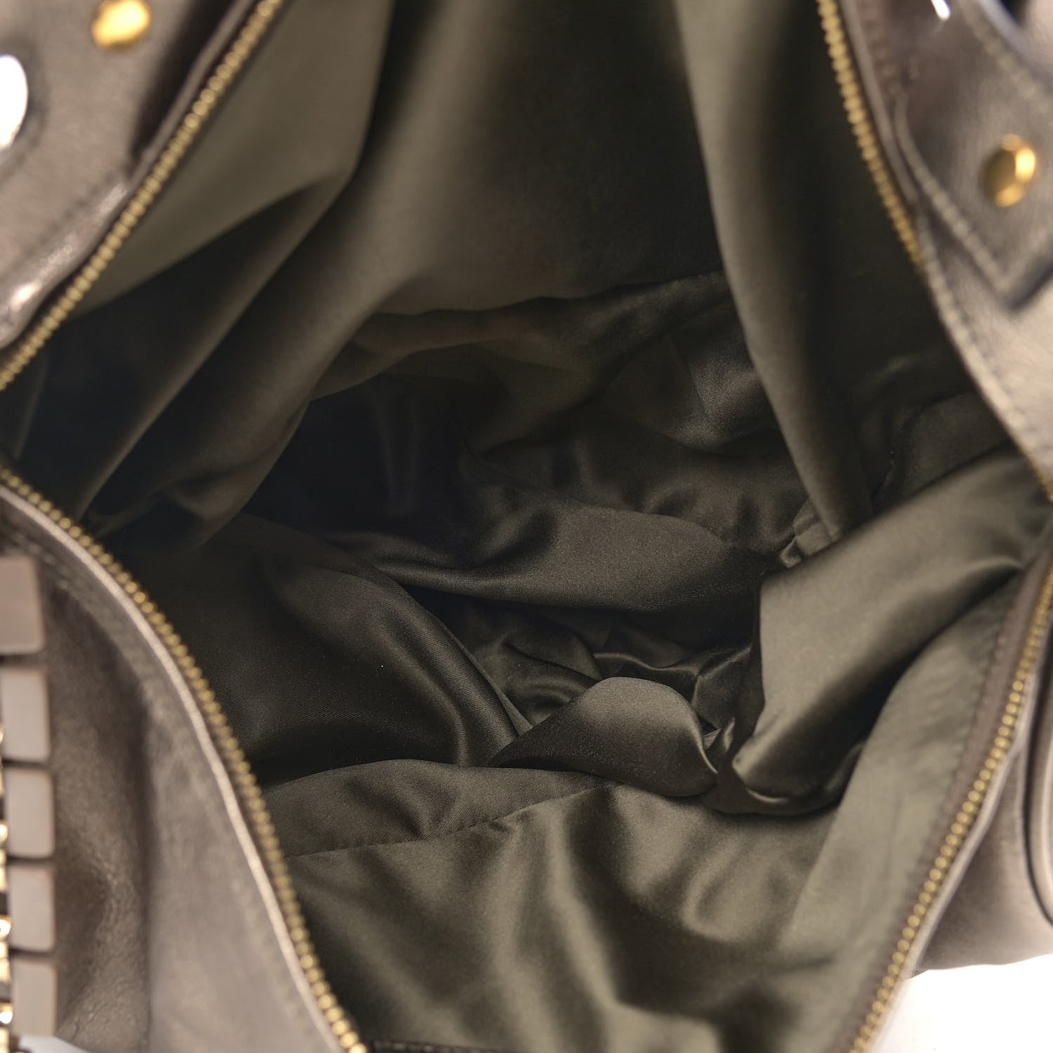Versace Metallic Calfskin Resin Villa Moda Hobo Bronze 5 of 8