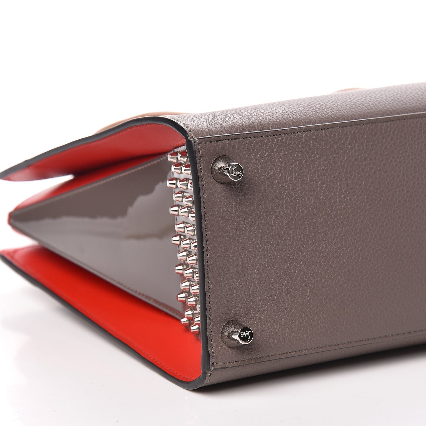 Calfskin Empire Patent Studded Medium Paloma Storm