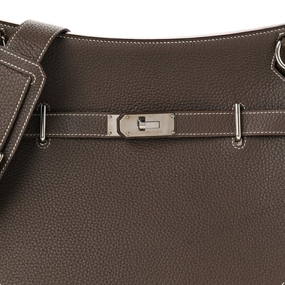 Hermes Taurillon Clemence Jypsiere 34 Etoupe 8 of 11