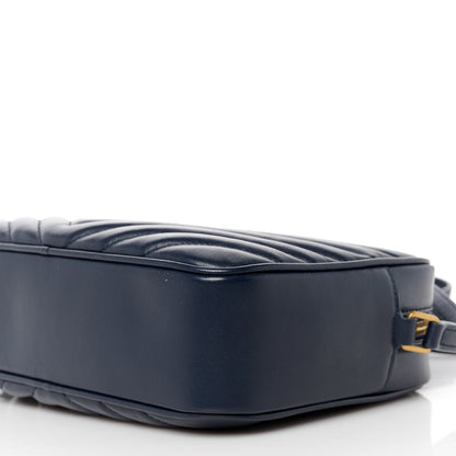 Saint Laurent Calfskin Matelasse Monogram Lou Camera Bag Deep Marine 10 of 10