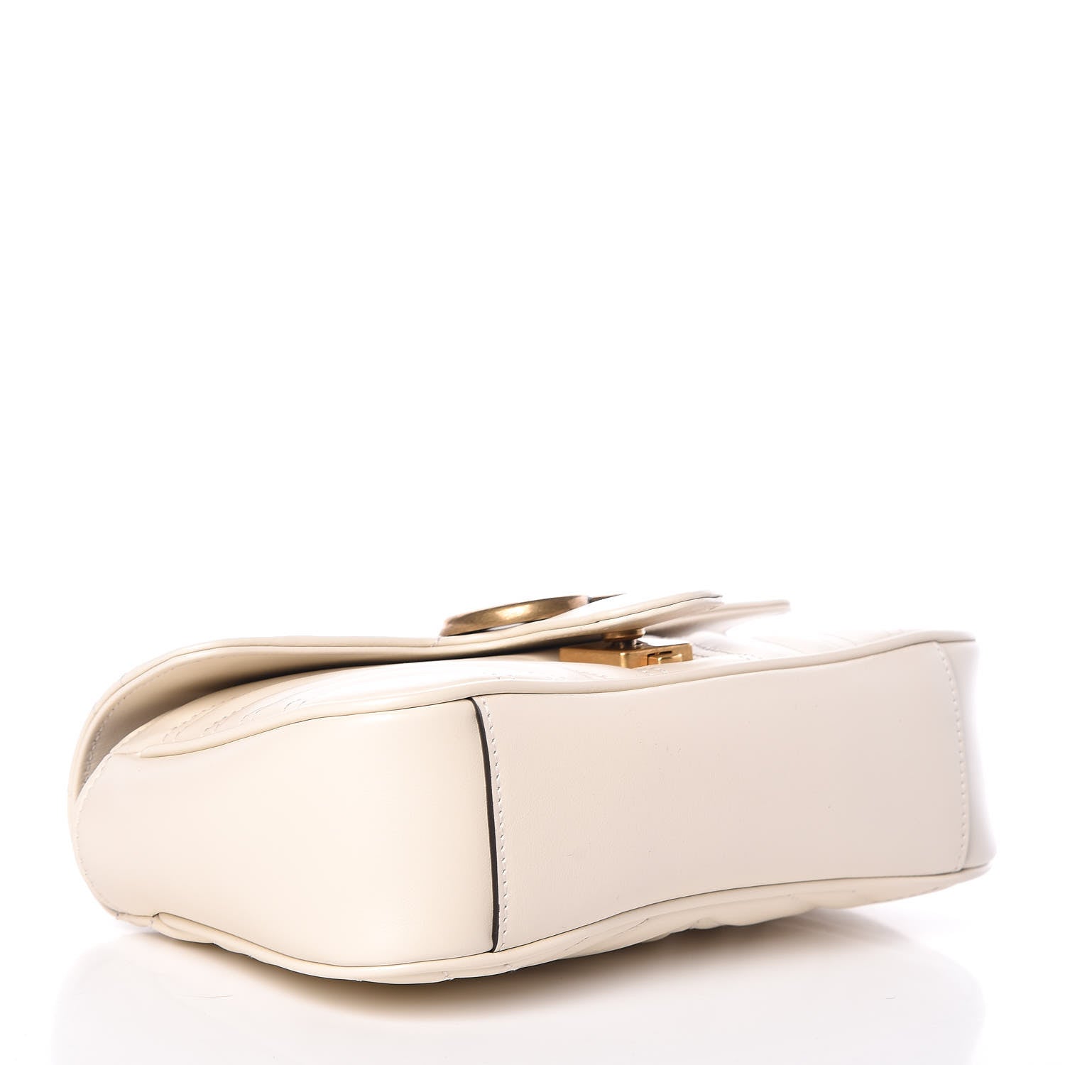 Gucci Calfskin Matelasse Mini GG Marmont Shoulder Bag White 4 of 10