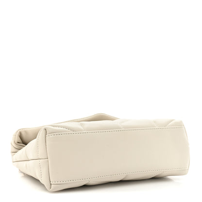 Saint Laurent Lambskin Quilted Toy Loulou Puffer Monogram Chain Satchel Blanc Vintage 4 of 9