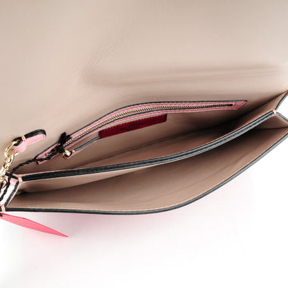 Valentino Garavani Nappa Rockstud Wristlet Clutch Geranio 5 of 7
