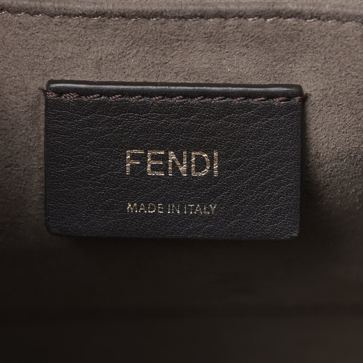 Vitello Century F is Fendi Bi-Color FF 1974 Embossed Kan I Shoulder Bag Fragola Maya Black
