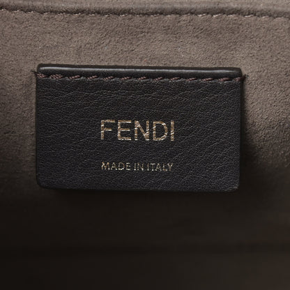 Fendi Vitello Century F is Fendi Bi-Color FF 1974 Embossed Kan I Shoulder Bag Fragola Maya Black 6 of 18