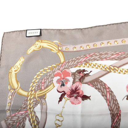 Gucci Silk Floral Square Scarf Multicolor 3 of 4