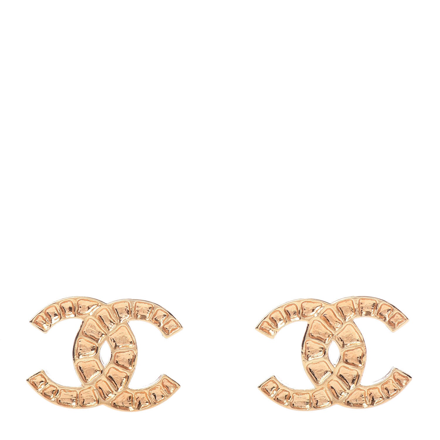 Chanel Metal Along The Nile CC Earrings Gold 1 of 5