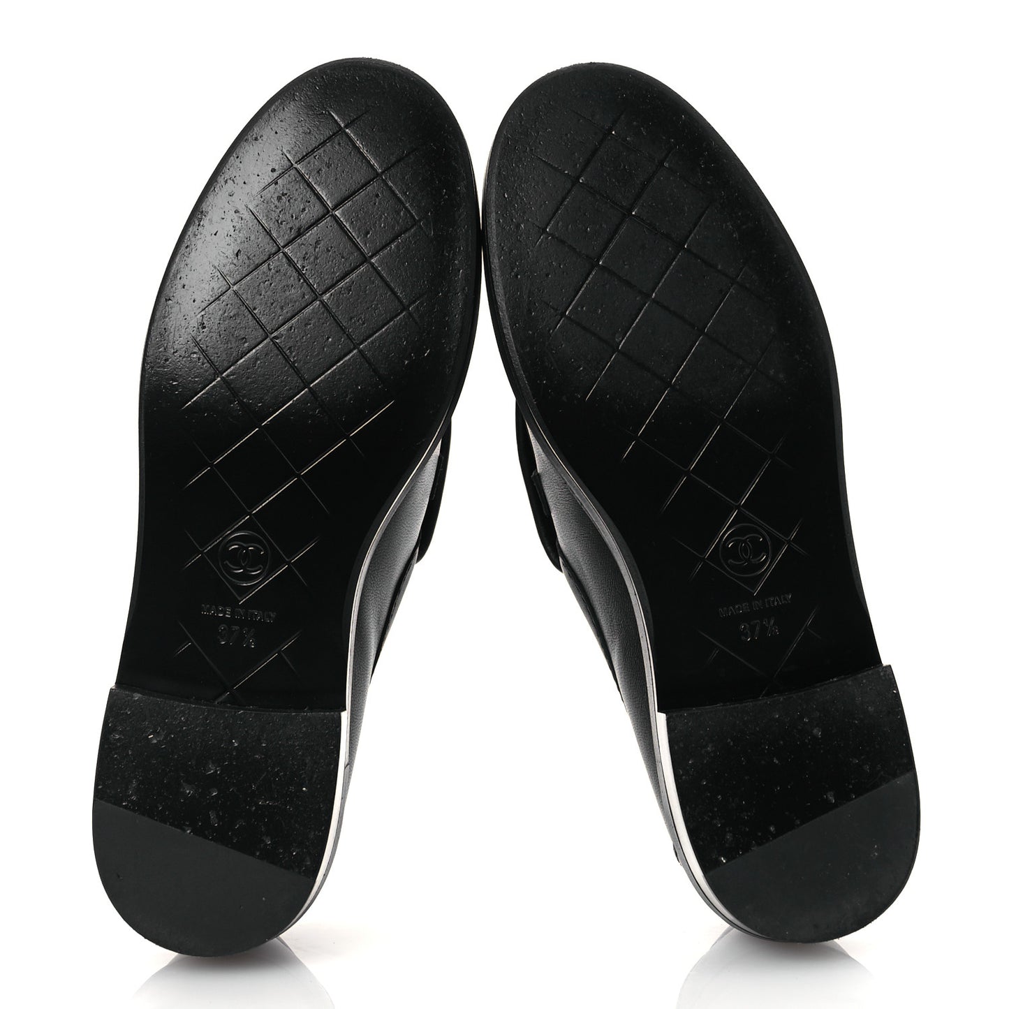 Lambskin Quilted CC Turnlock Loafers 37.5 Black