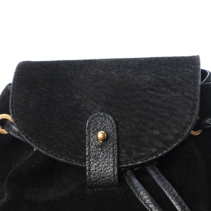 Gucci Calfskin Suede Bamboo Backpack Black 10 of 10