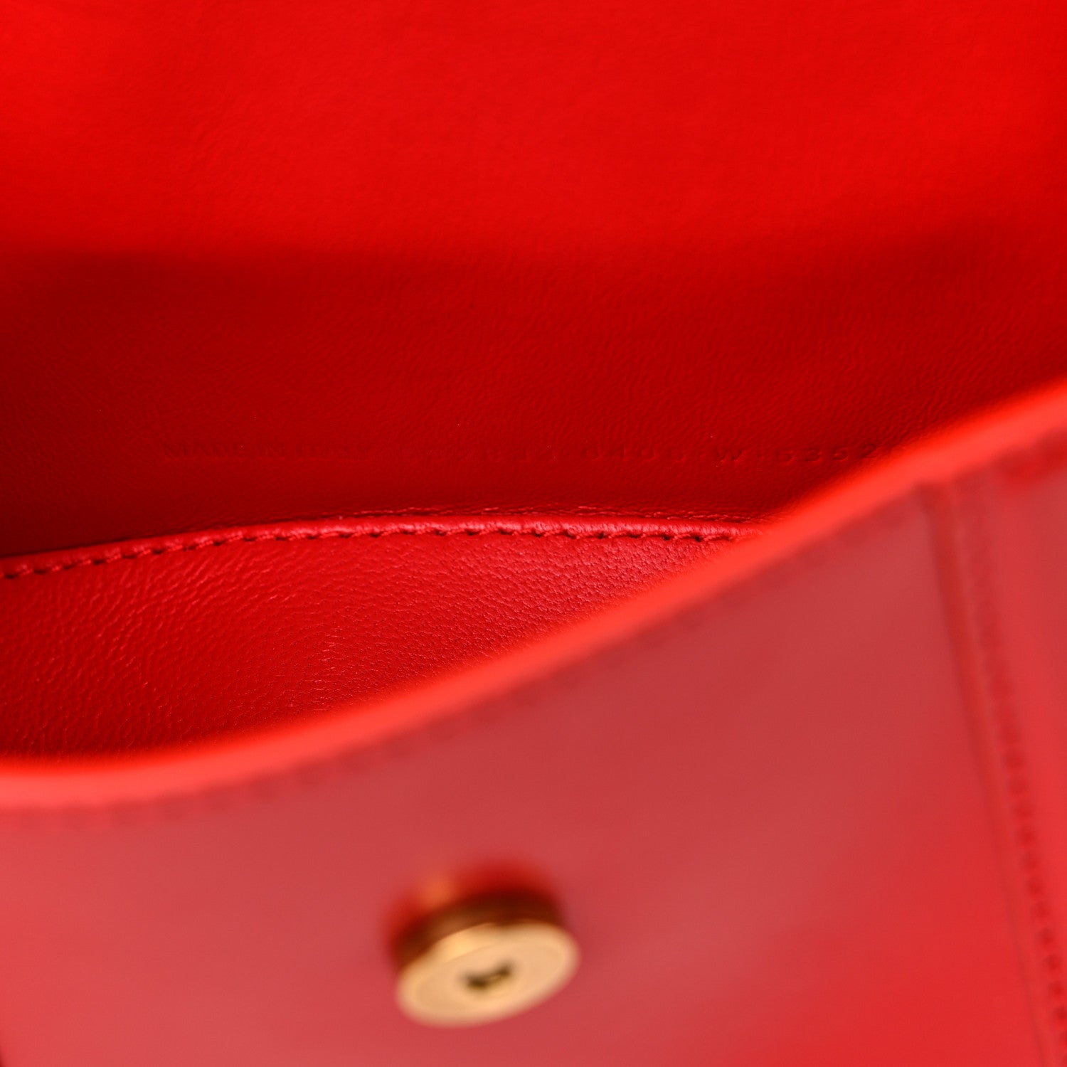 Balenciaga Shiny Box Calfskin Hourglass Top Handle Bag XS Bright Red 7 of 11