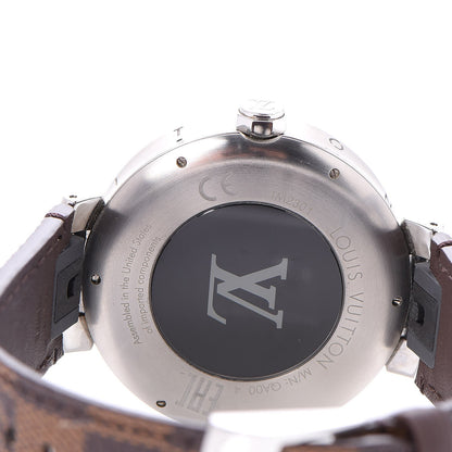 Louis Vuitton Stainless Steel Damier Ebene Tambour Horizon 42mm Smartwatch 5 of 7