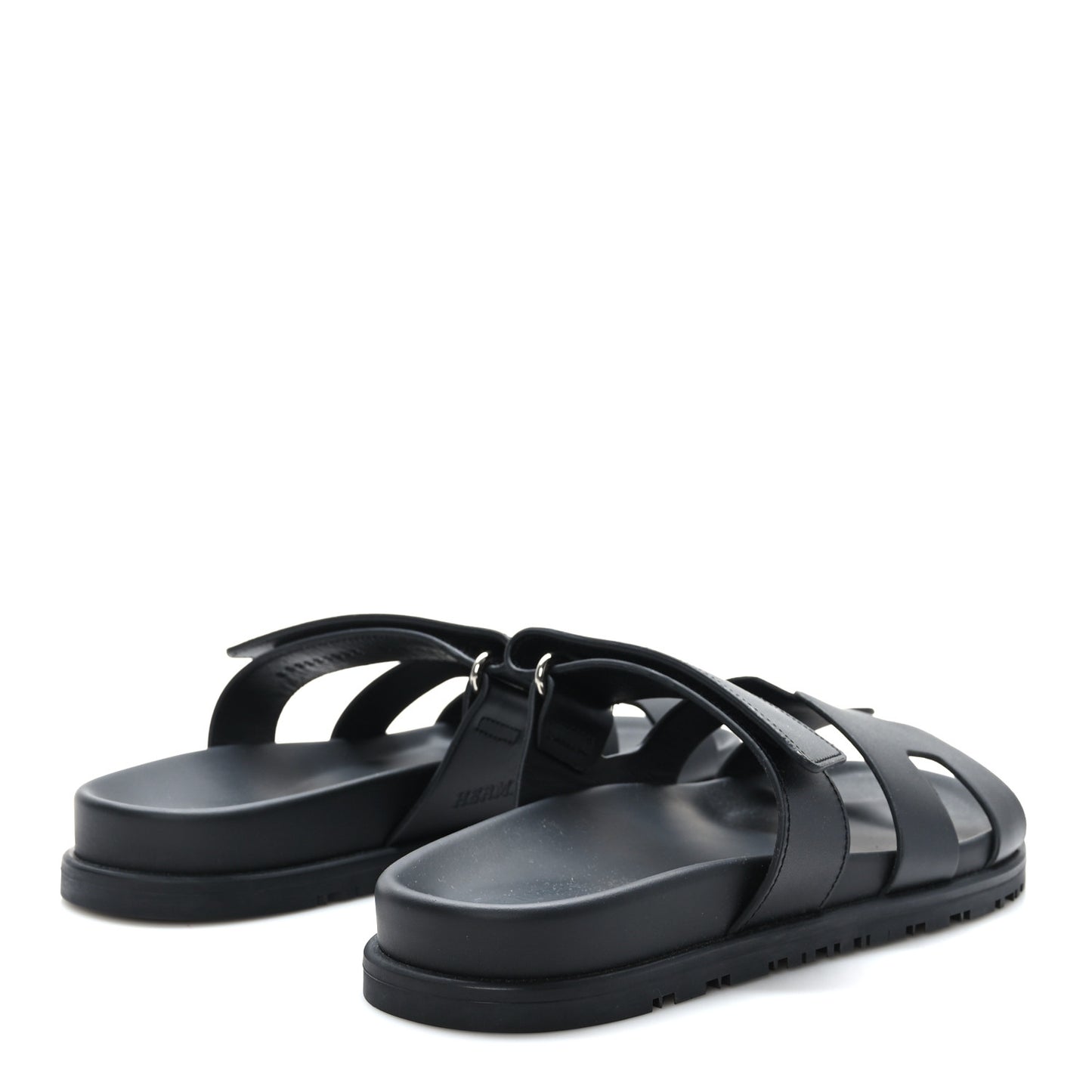 Calfskin Womens Chypre Sandals 37.5 Black