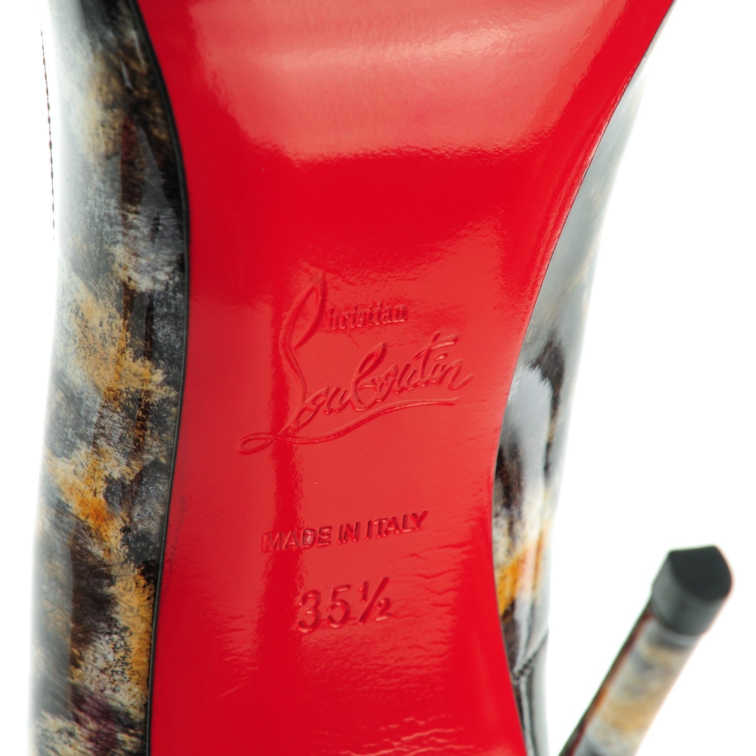Christian Louboutin Patent Vernis Mouchete So Kate 120 Pumps 35.5 Black 6 of 8