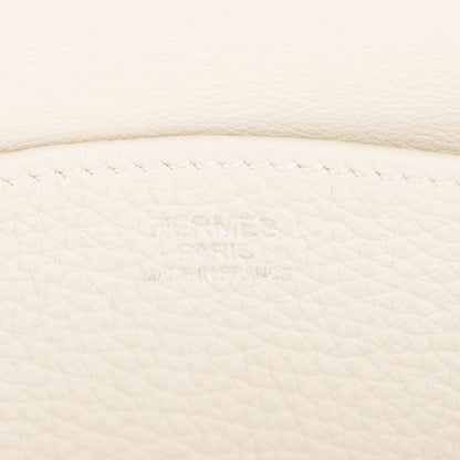 Hermes Taurillon Clemence Halzan 31 GM Craie 6 of 7