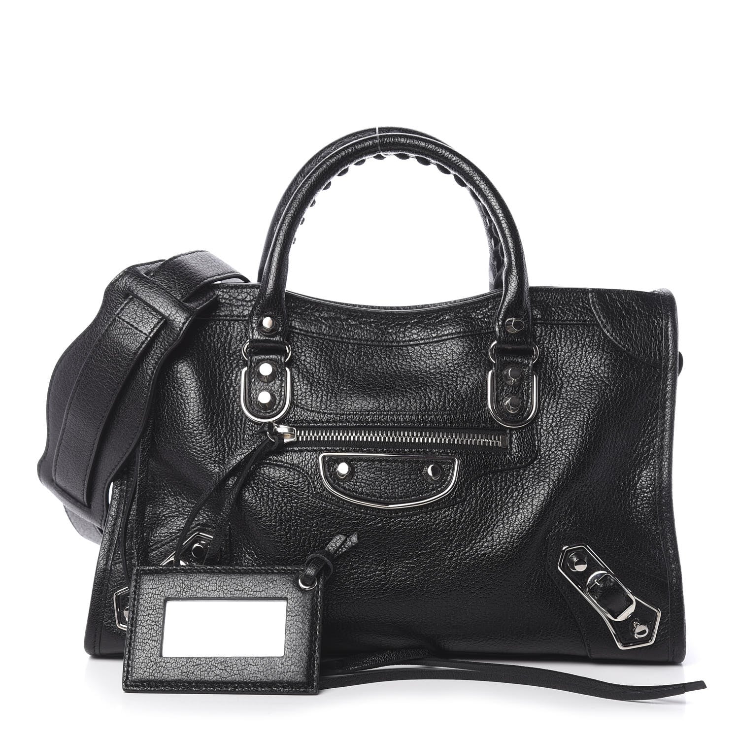 Balenciaga Chevre Silver Metallic Edge Hardware S City Black 1 of 12