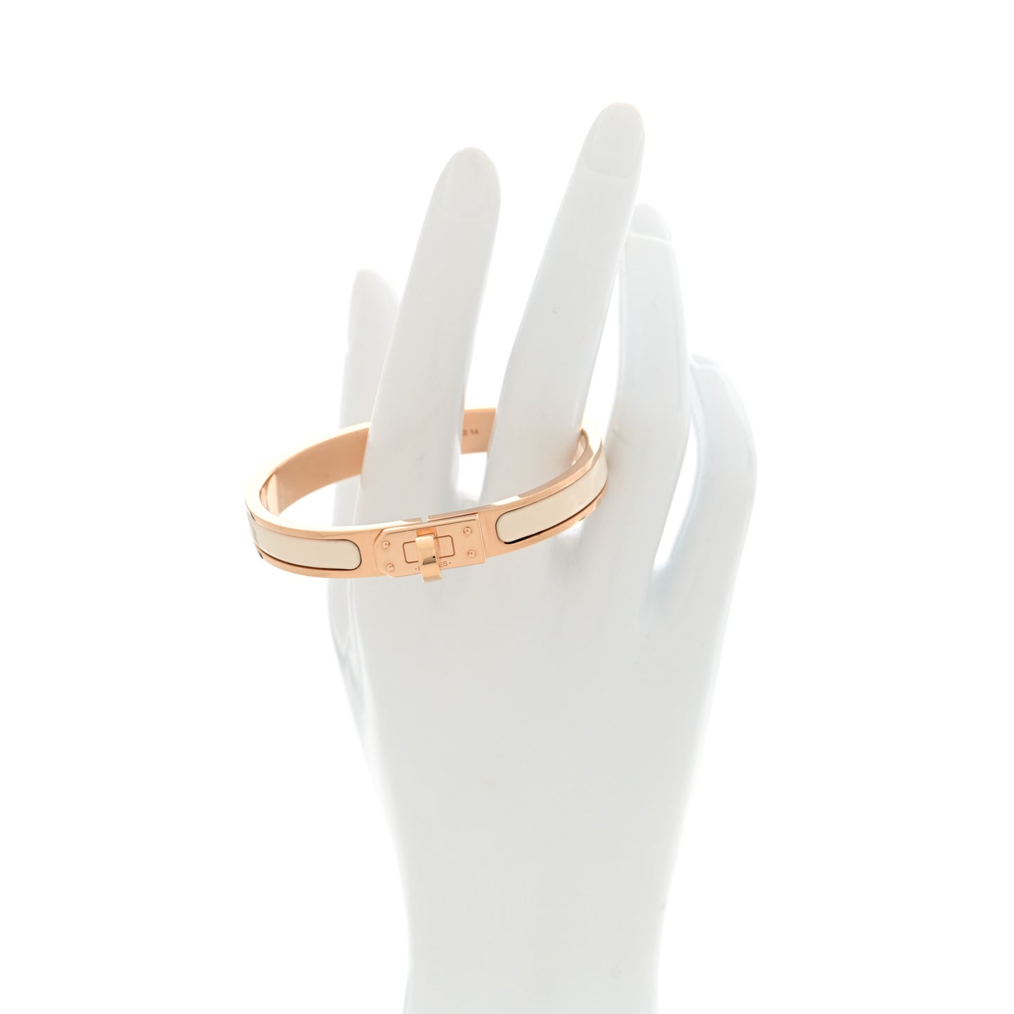 Enamel Mini Clic Kelly Bracelet PM Creme