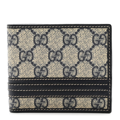 Gucci GG Plus Monogram Web Bi-Fold Wallet Navy 1 of 7