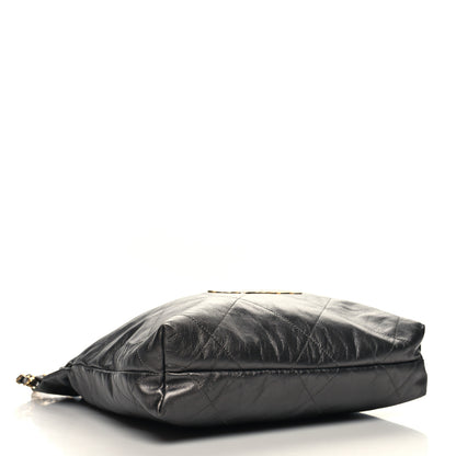 Chanel Metallic Calfskin Quilted Small Chanel 22 Ruthenium 5 of 11
